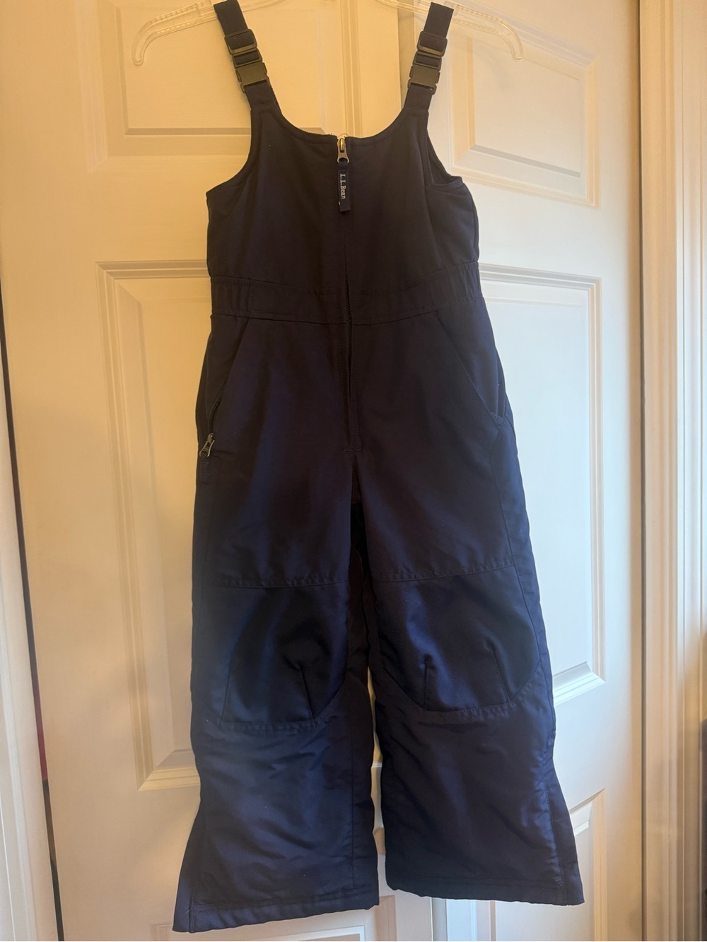 L.L. Bean Kids Navy Snow Bib Overalls Size 5-6